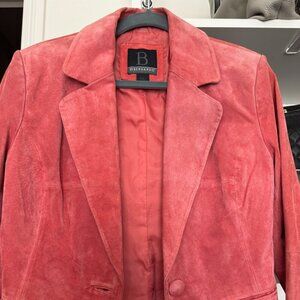 By Bernardo Suede-Look Vintage Coral Blazer - M